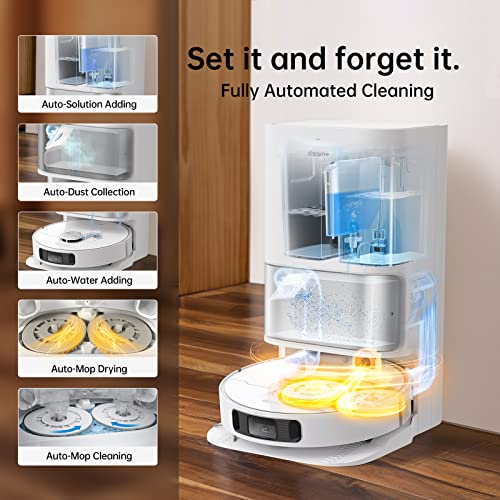 dreame L10s Ultra Robot Vacuum and Mop Combo, Auto Mop Cleaning and Drying, Self-Refilling and Self-Emptying Base for 60 Days of Cleaning, 5300Pa Suction and AI Navigation, Compatible with Alexa